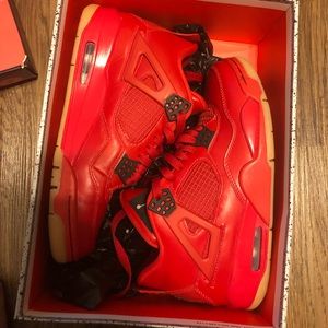 All red Jordan retro 4’s. Limited edition!!!! New
